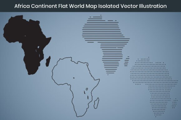 Africa Continent Flat World Map Vector Essentials