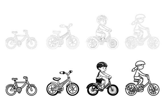 Boy and Bike Relaxing: Creative Illustration Ideas