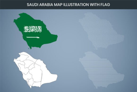 Saudi Arabia Map Illustration with Flag: A Designer's Guide