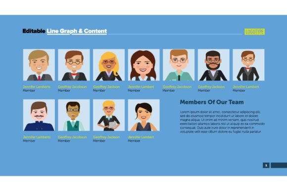 Understanding the Eleven Members of Team Slide Template B and What It Brings to Business Presentations