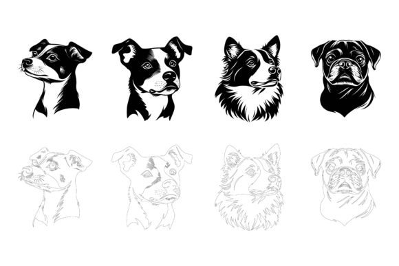 Unleashing Creativity: Why Our Set of Dogs Heads AI EPS Illustration Collection Is the Ultimate Design Asset
